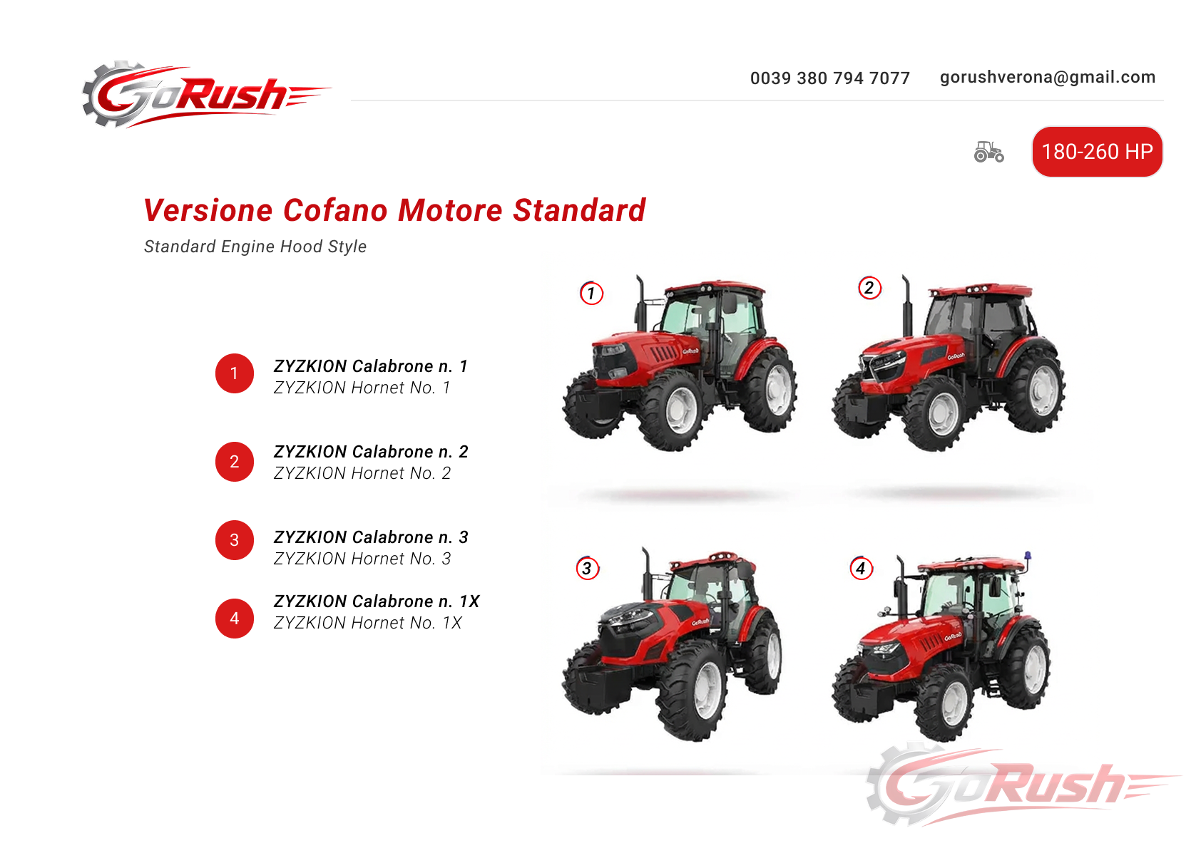 Trattore 180-260 HP 4